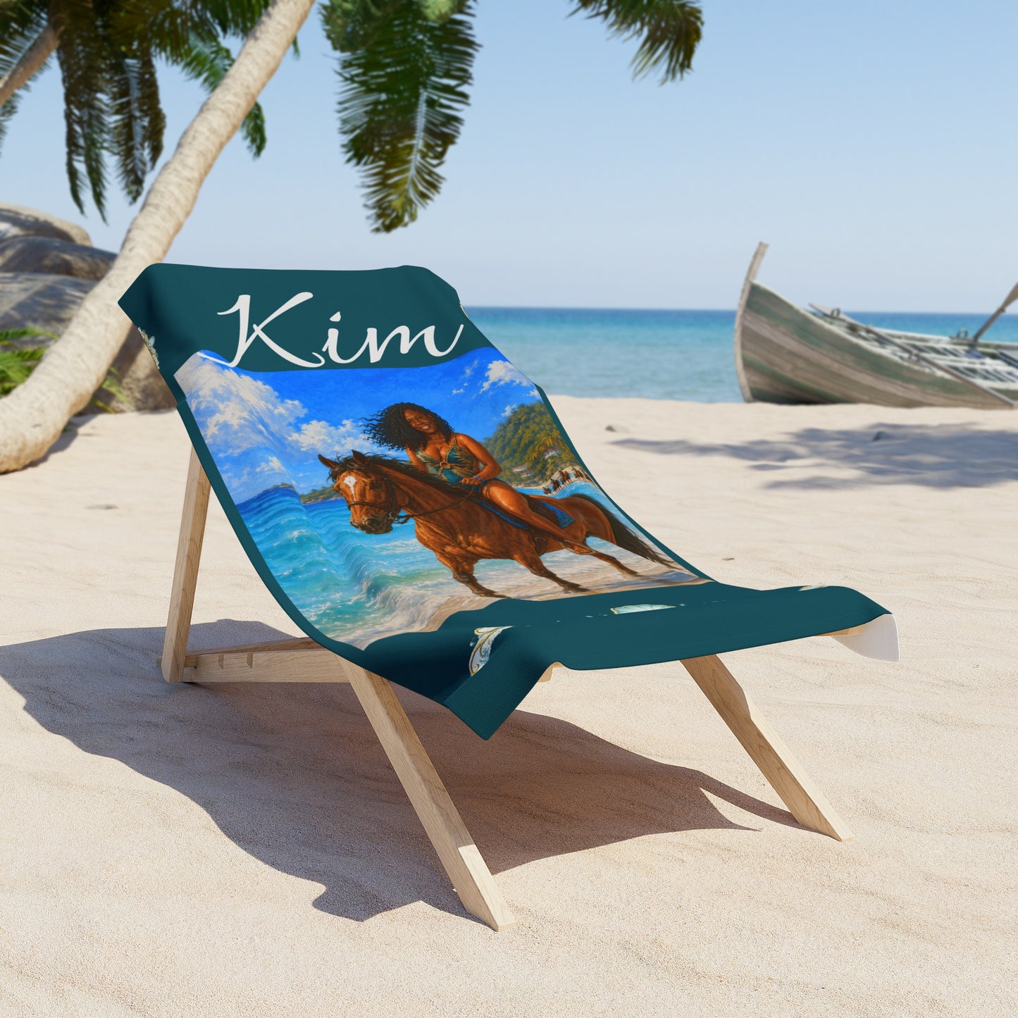 Riding the Shore - Personalized Beach Towel