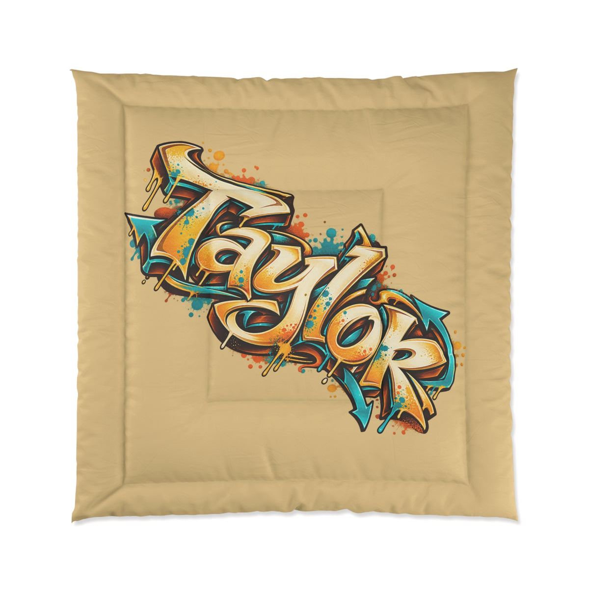 Copy of Copy of Copy of Graffiti Name Comforter — Custom 'Tommy' Street Art Bedding