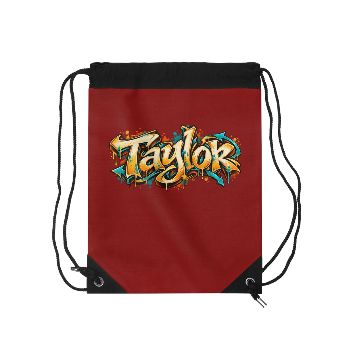 Copy of Copy of  Graffiti Drawstring Bag - Colorful Street Art Cinch Sack - Personalize it with your name!