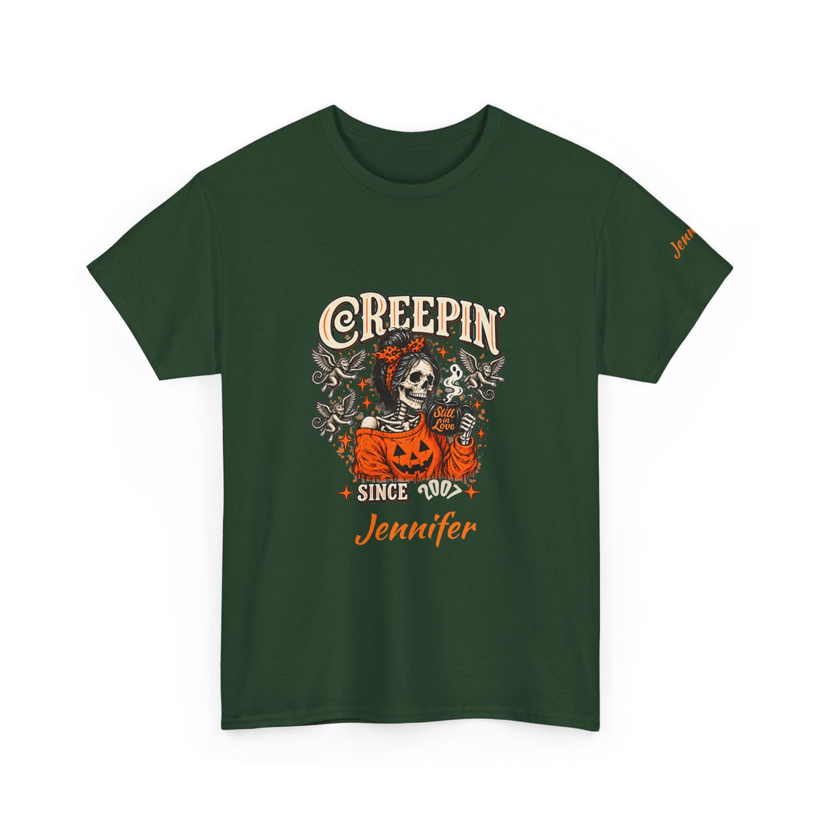 Personalized Creepin Together Skeleton Halloween T-Shirts