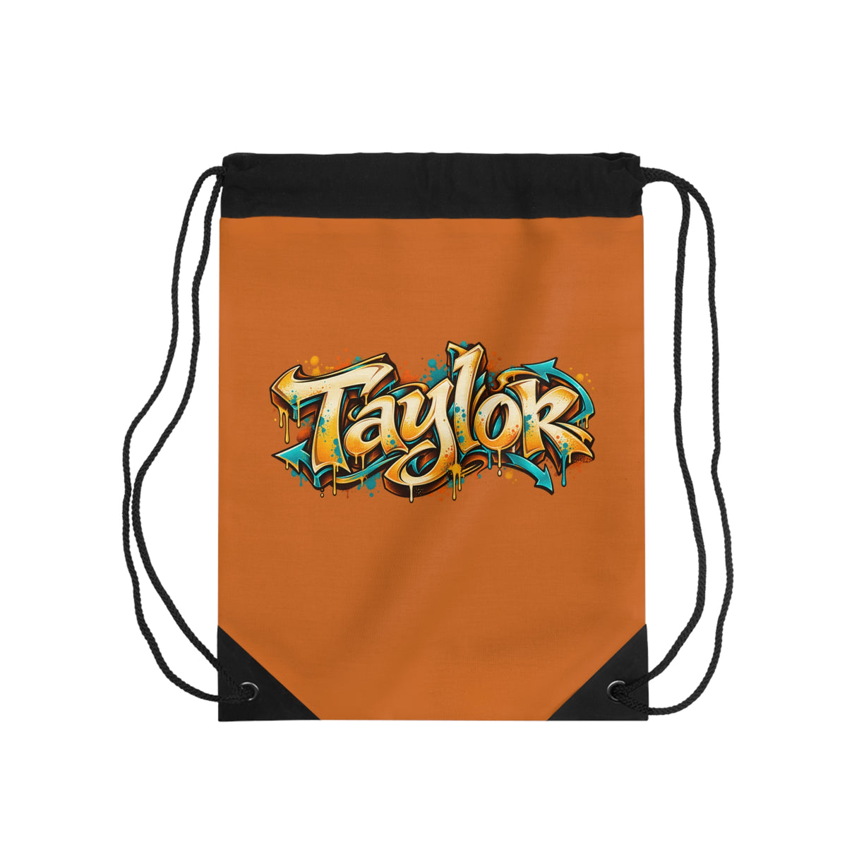 Copy of Copy of Copy of Personalized Graffiti-Inspired Drawstring Bag With Custom Name Personalize it with your name!