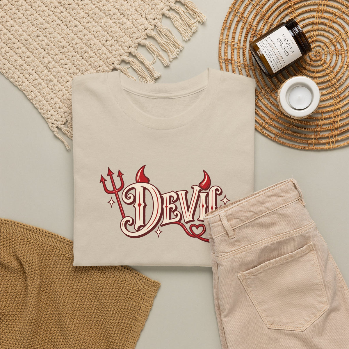 Personalized “I Put the D in Devil” Couples T-Shirt Set