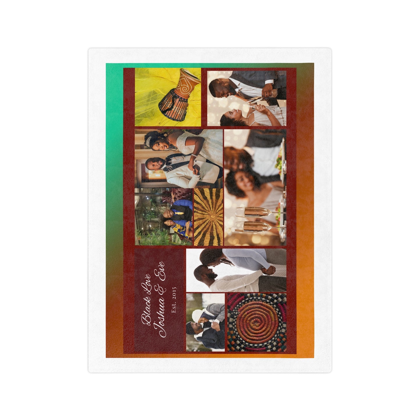 Personalized Black Love Blanket — 'Black Love Velveteen Microfiber Keepsake