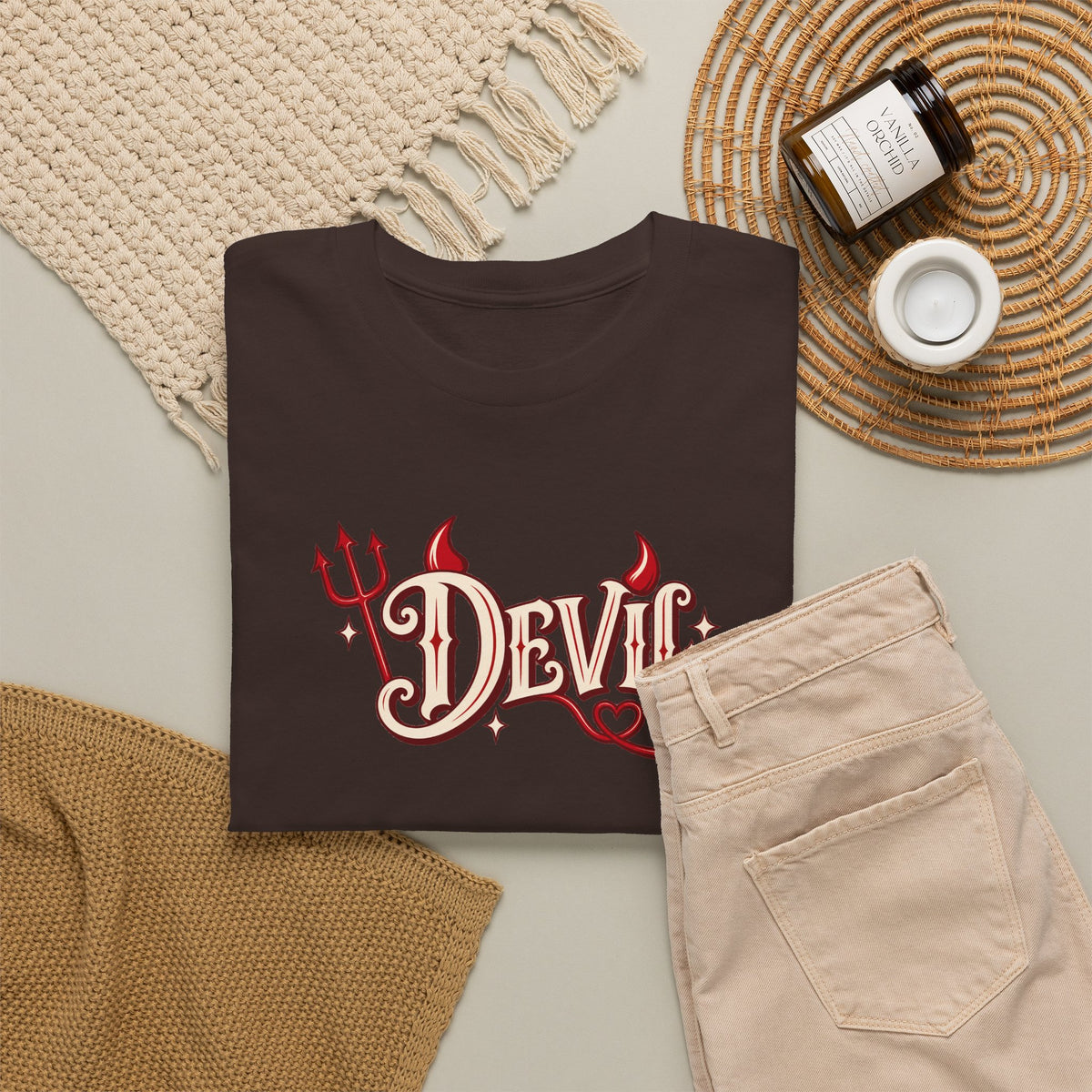 Personalized “I Put the D in Devil” Couples T-Shirt Set