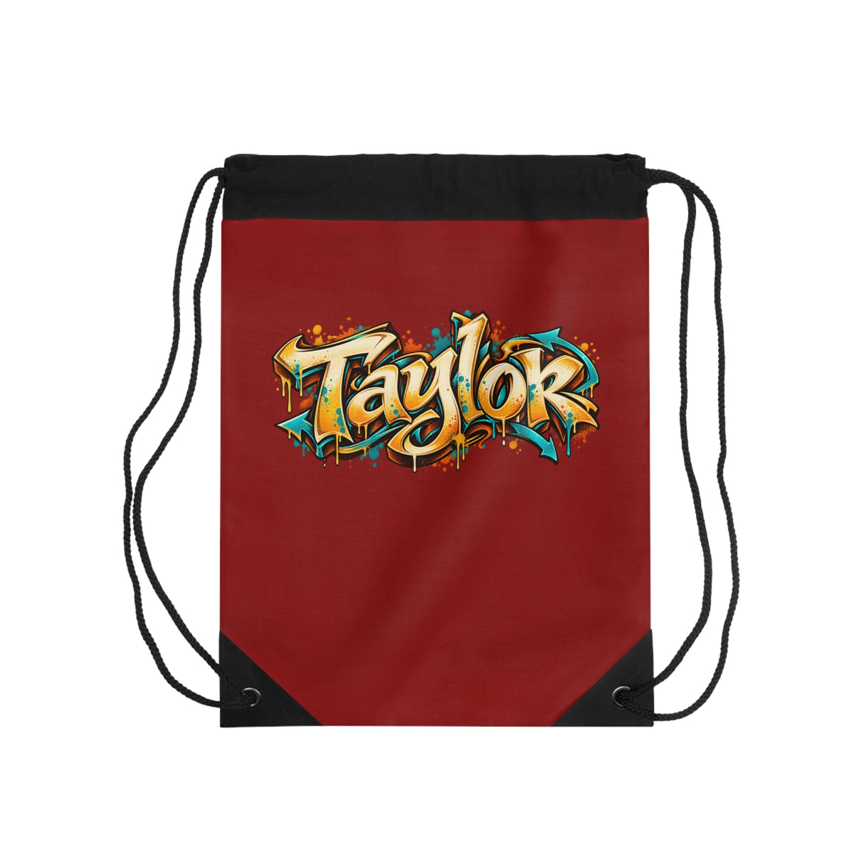 Copy of Copy of  Graffiti Drawstring Bag - Colorful Street Art Cinch Sack - Personalize it with your name!