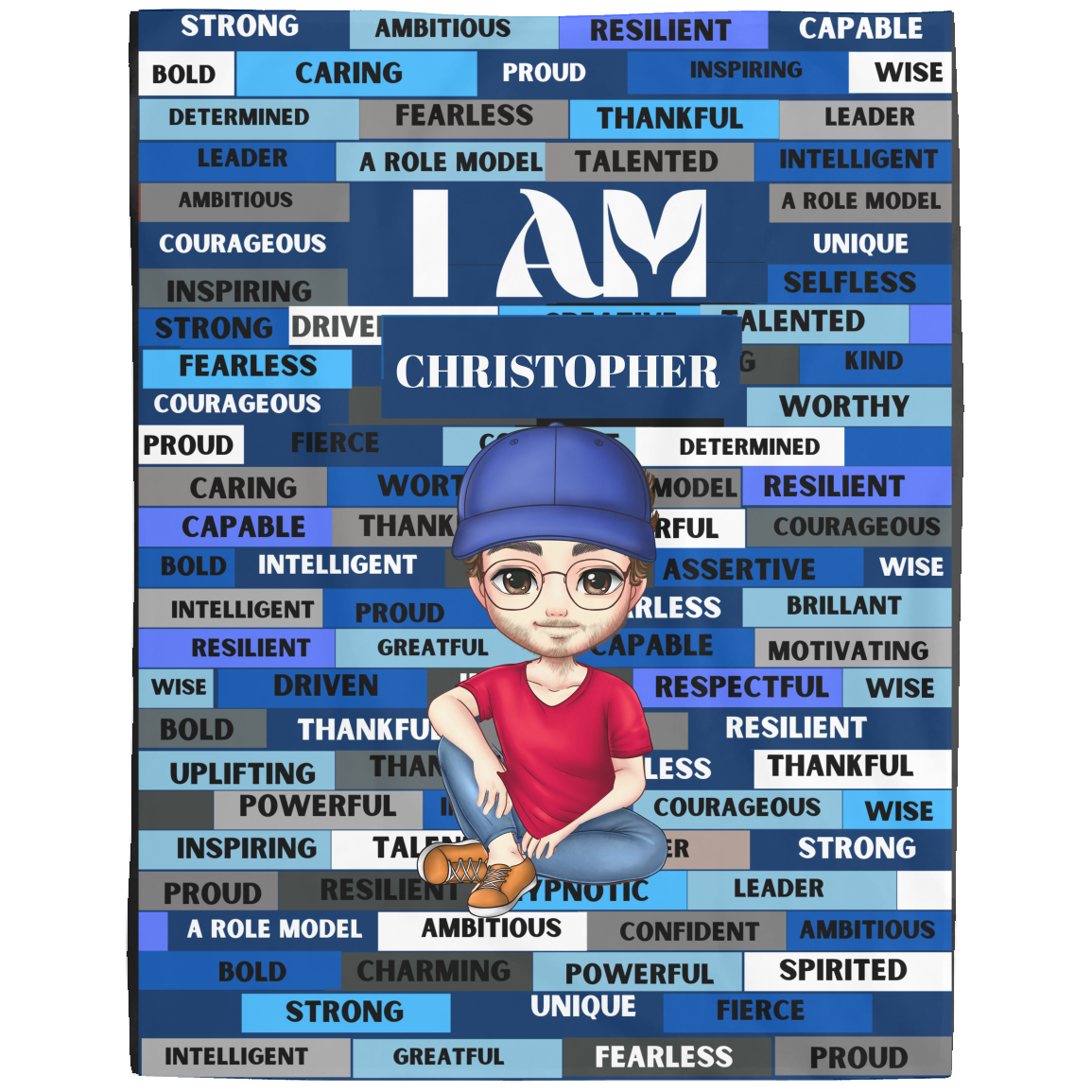 I AM - Personalized Inspirational and Motivational Blanket - Free Shipping