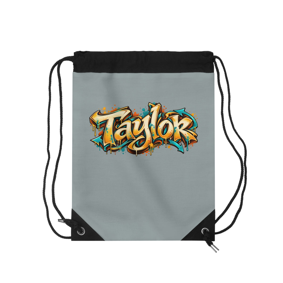 Copy of Copy of  Graffiti Drawstring Bag - Colorful Street Art Cinch Sack - Personalize it with your name!
