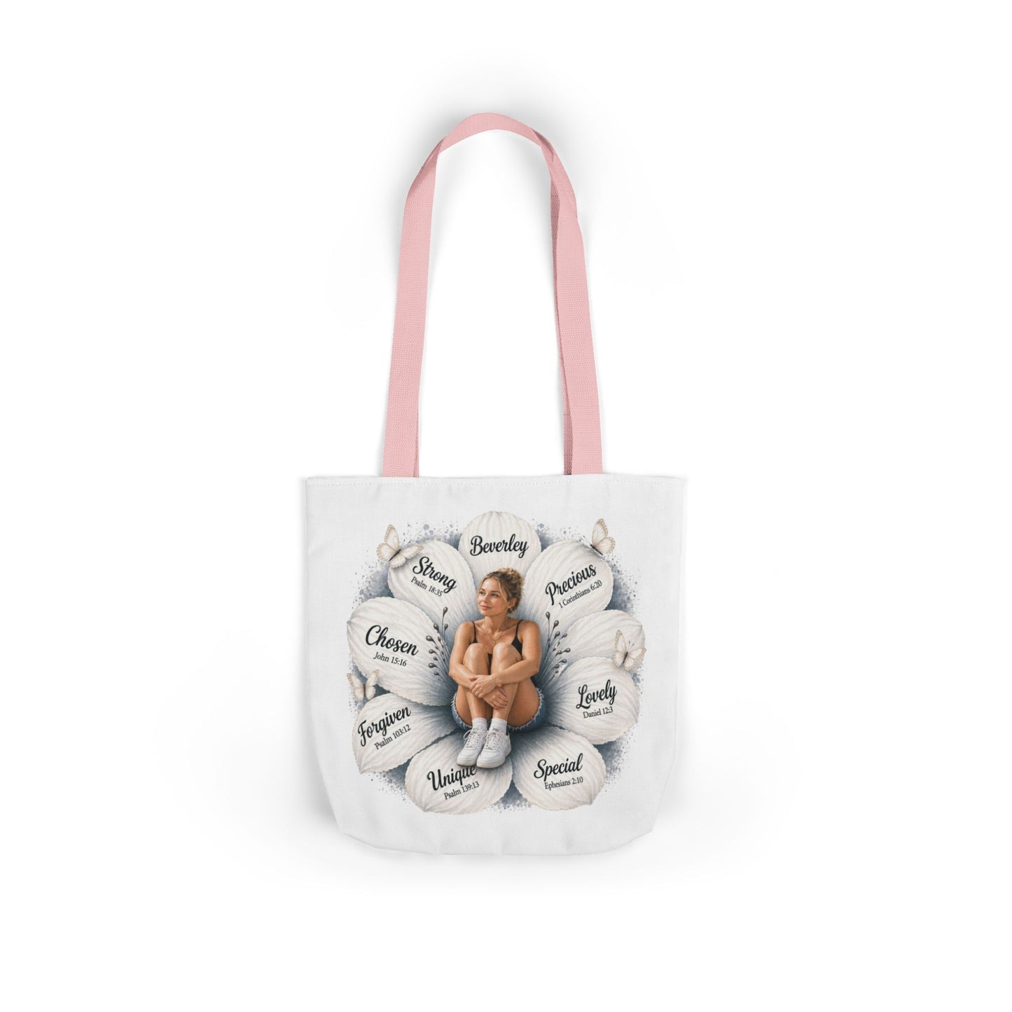 Personalized likeness & Name Tote — Inspirational Self-Love Design