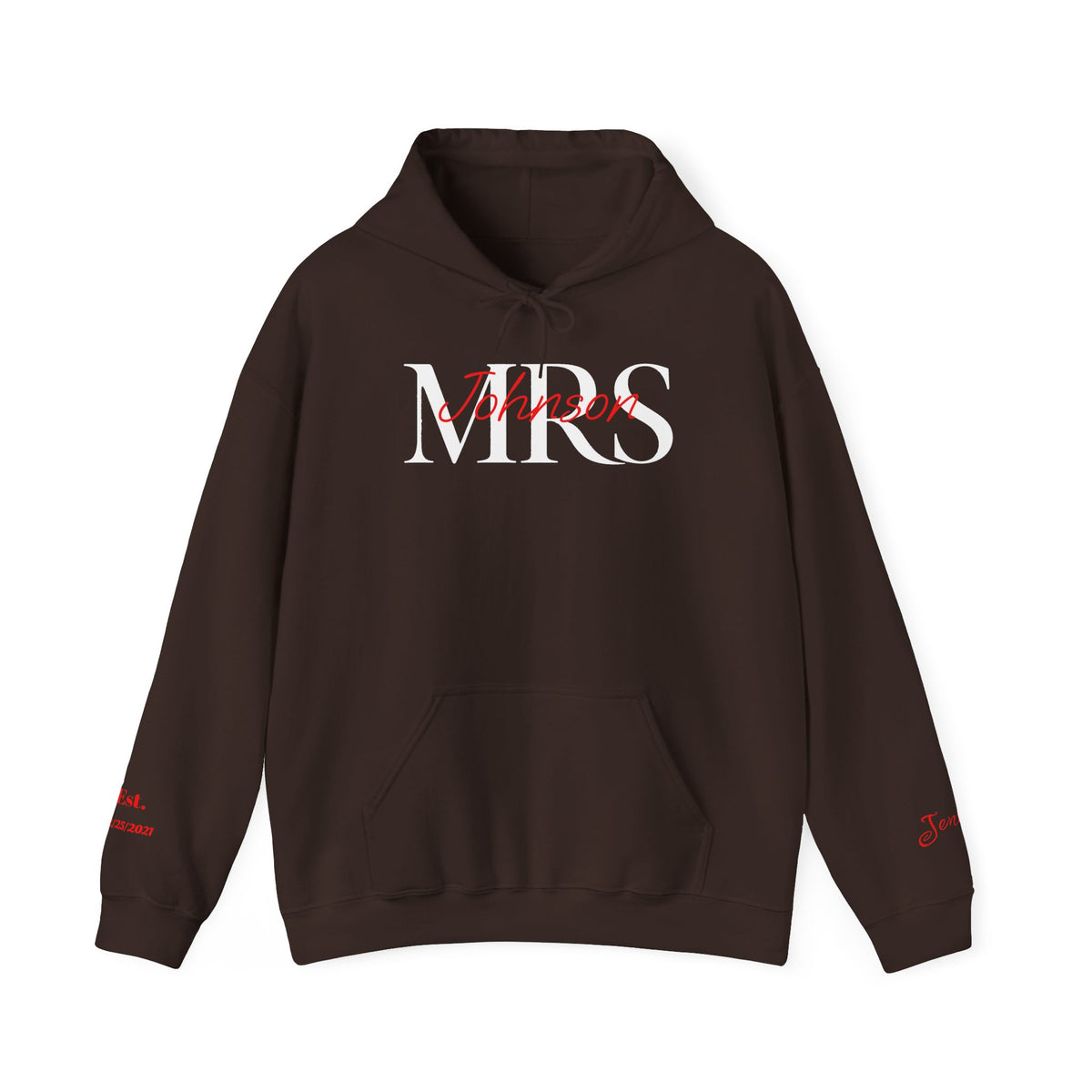 Personalized “MR” and “MRS” Wedding T-Shirts With Names and Established Date