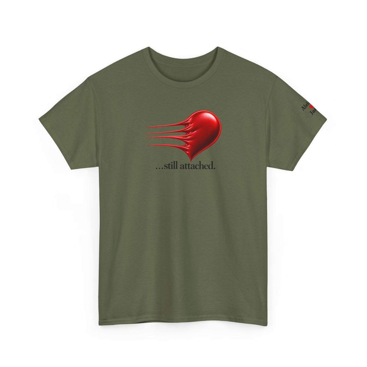 Personalize this Couples T-Shirt A little stretched...Still Attached - for those with longevity