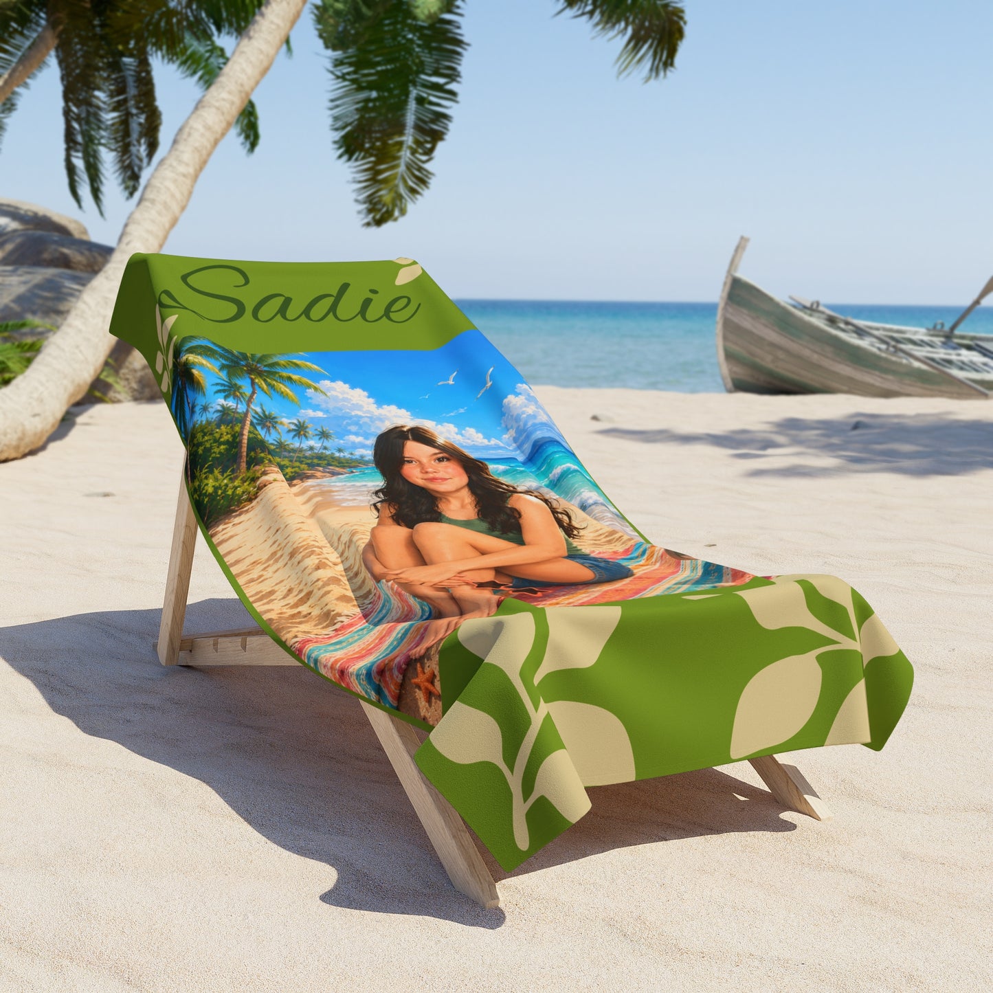 Personalized Beach Towel —  for the Younger Crowd  Tropical Photo Towel