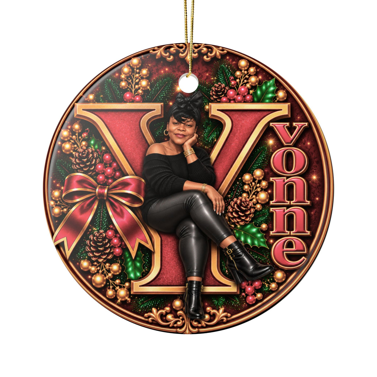 Personalized Christmas Ornament with Your Name & Animated Likeness – A-Z Custom Family Keepsake