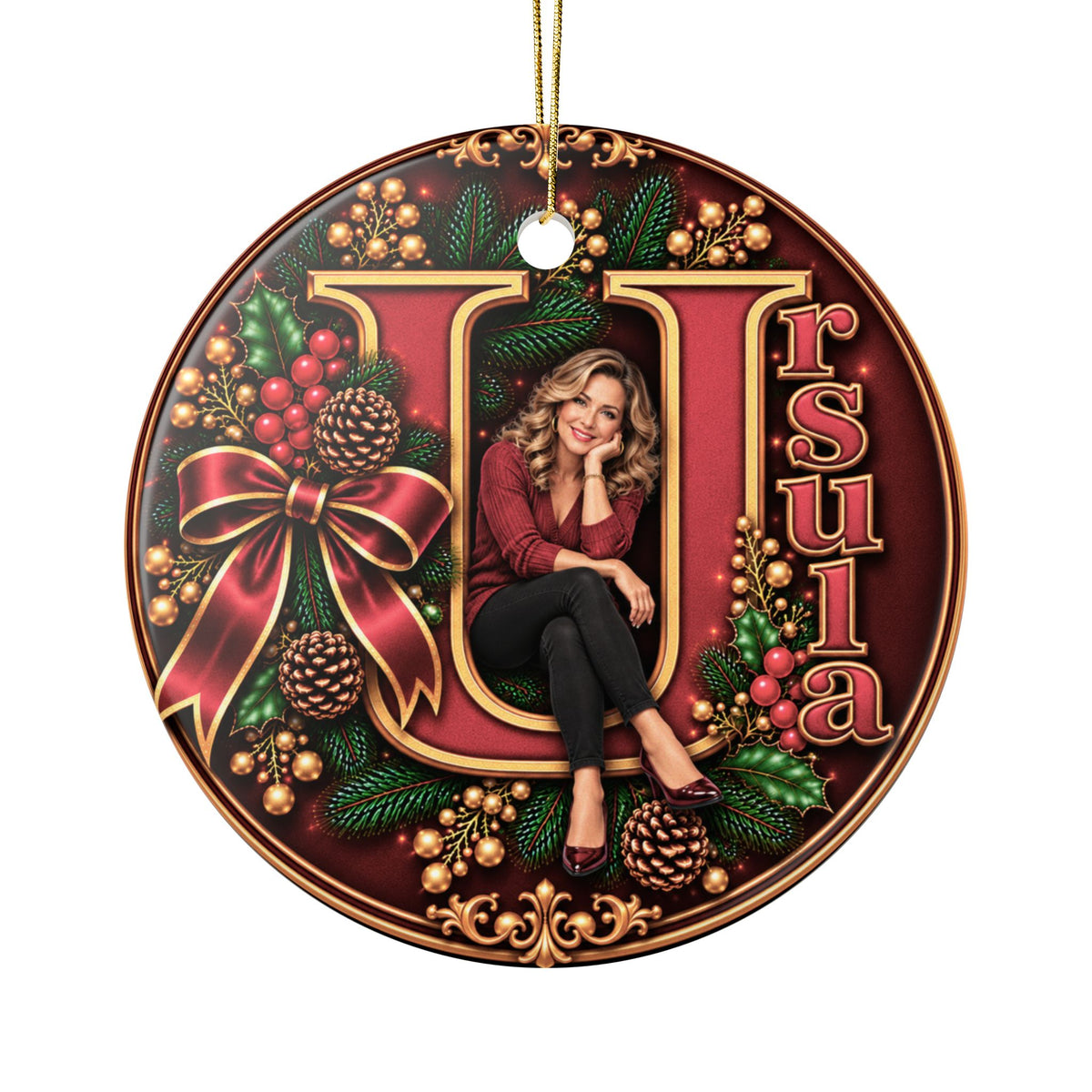 Personalized Christmas Ornament with Your Name & Animated Likeness – A-Z Custom Family Keepsake