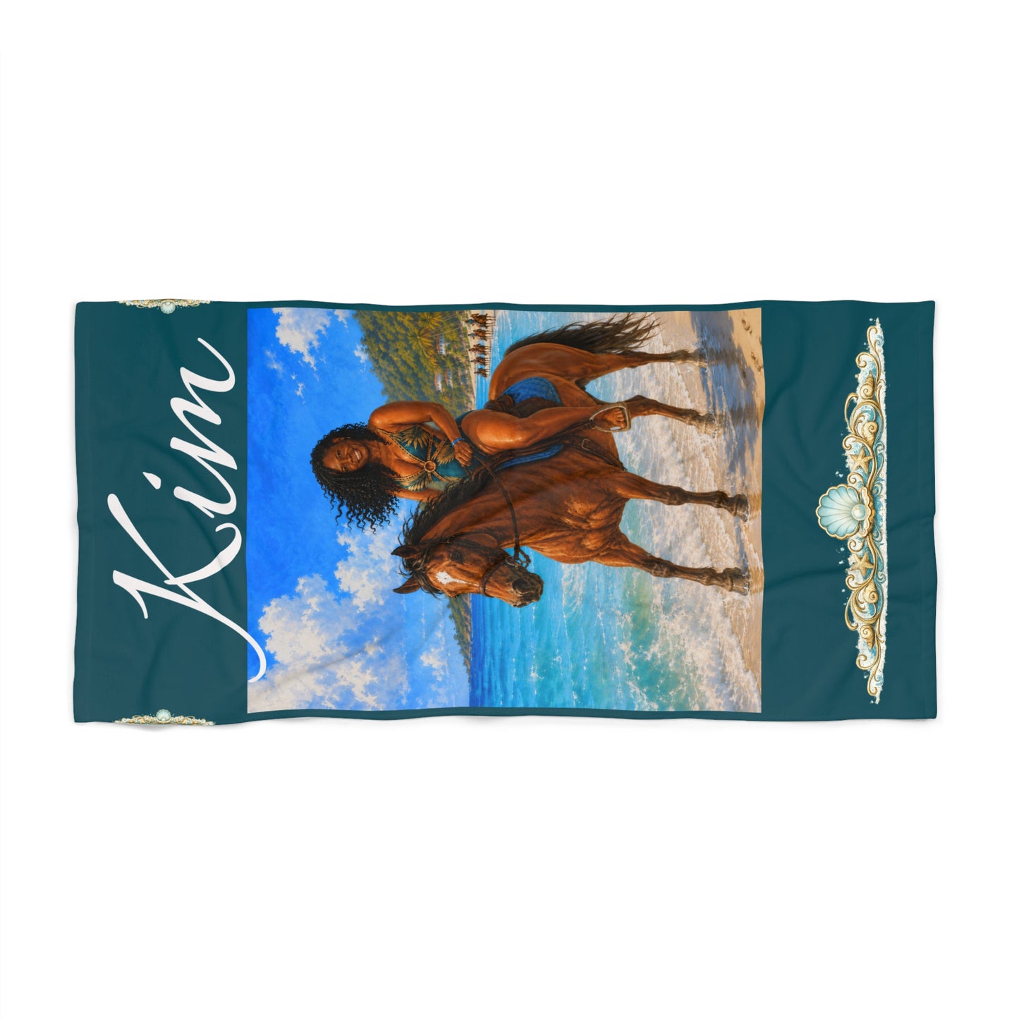 Riding the Shore - Personalized Beach Towel