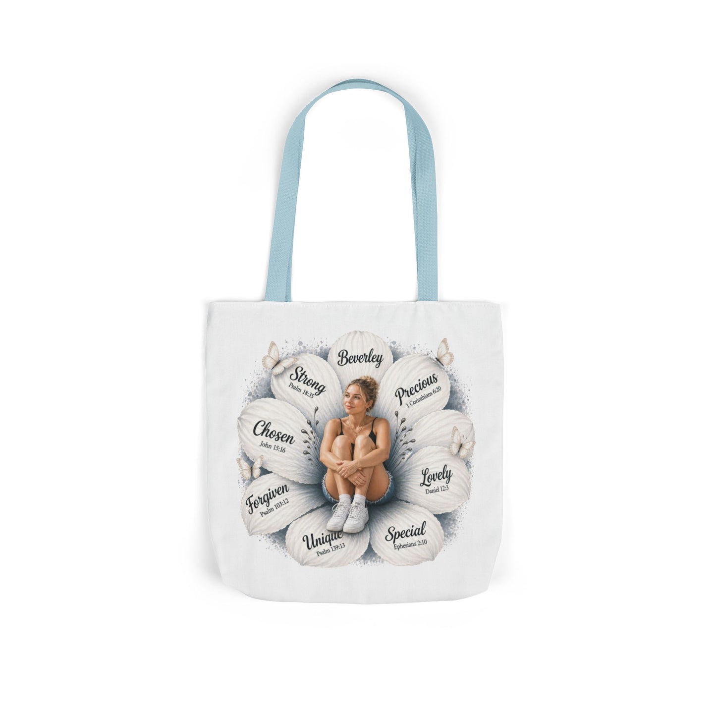 Personalized likeness & Name Tote — Inspirational Self-Love Design