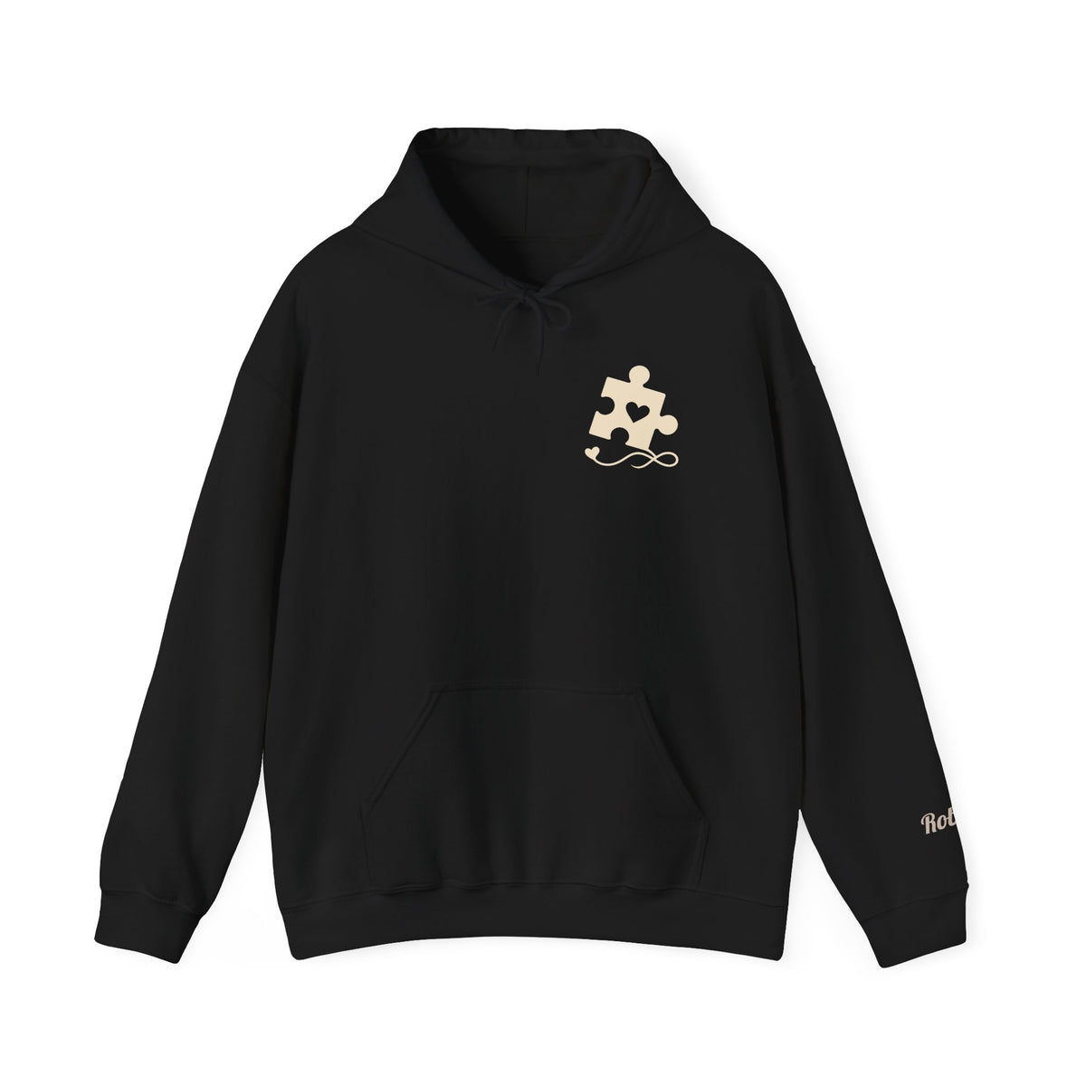 Mochi Heart Puzzle Graphic Hoodies for Couple - Personalize it