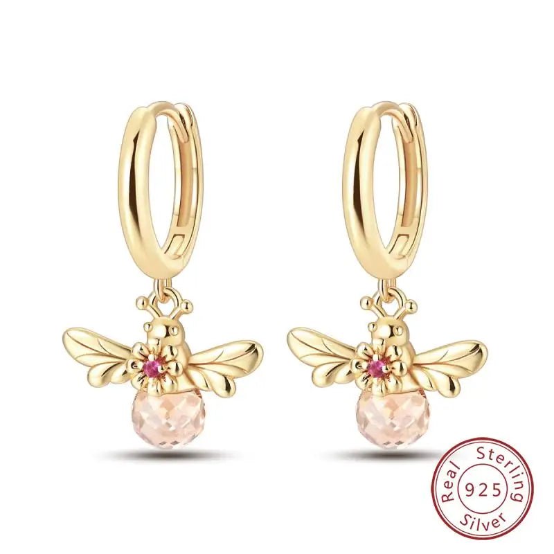 925 Sterling Silver Earrings Charm Simple Shiny Zirconia - Buy One Get - BeeBeeBuys