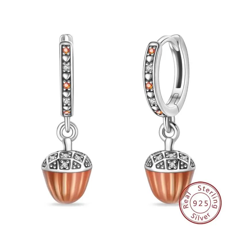 925 Sterling Silver Earrings Charm Simple Shiny Zirconia - Buy One Get - BeeBeeBuys