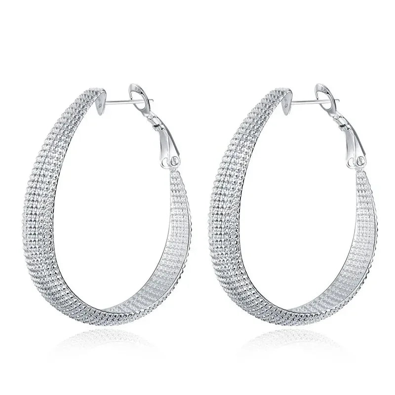 925 Sterling Silver Hoop Earrings For Women - Buy One Get One Free 🔥 - BeeBeeBuys