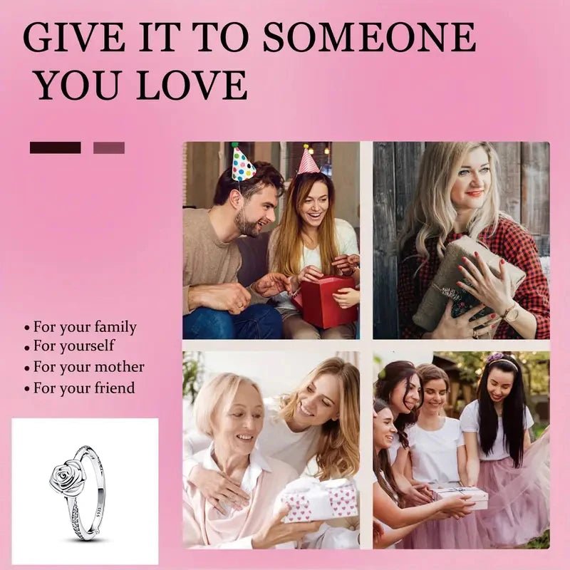 925 Sterling Silver Rose Flower - BeeBeeBuys