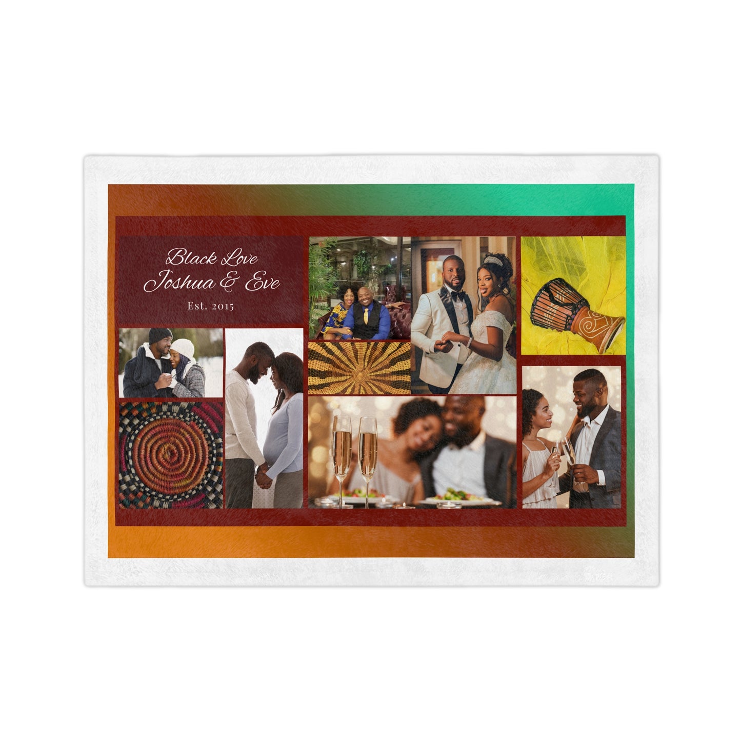 Personalized Black Love Blanket — 'Black Love Velveteen Microfiber Keepsake