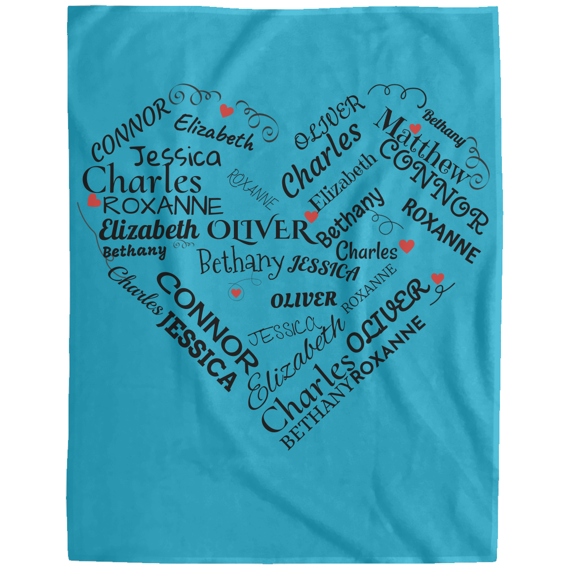 Loving Heart - Personalized Fleece Blanket - 60x80