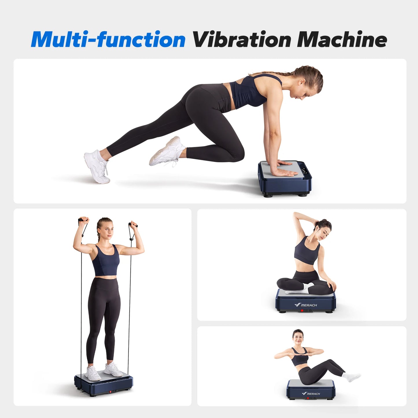 MERACH Vibration Plate Exercise  for Lymphatic Drainage Relieve Pain Help Sleep Fat Burning & Weight Loss