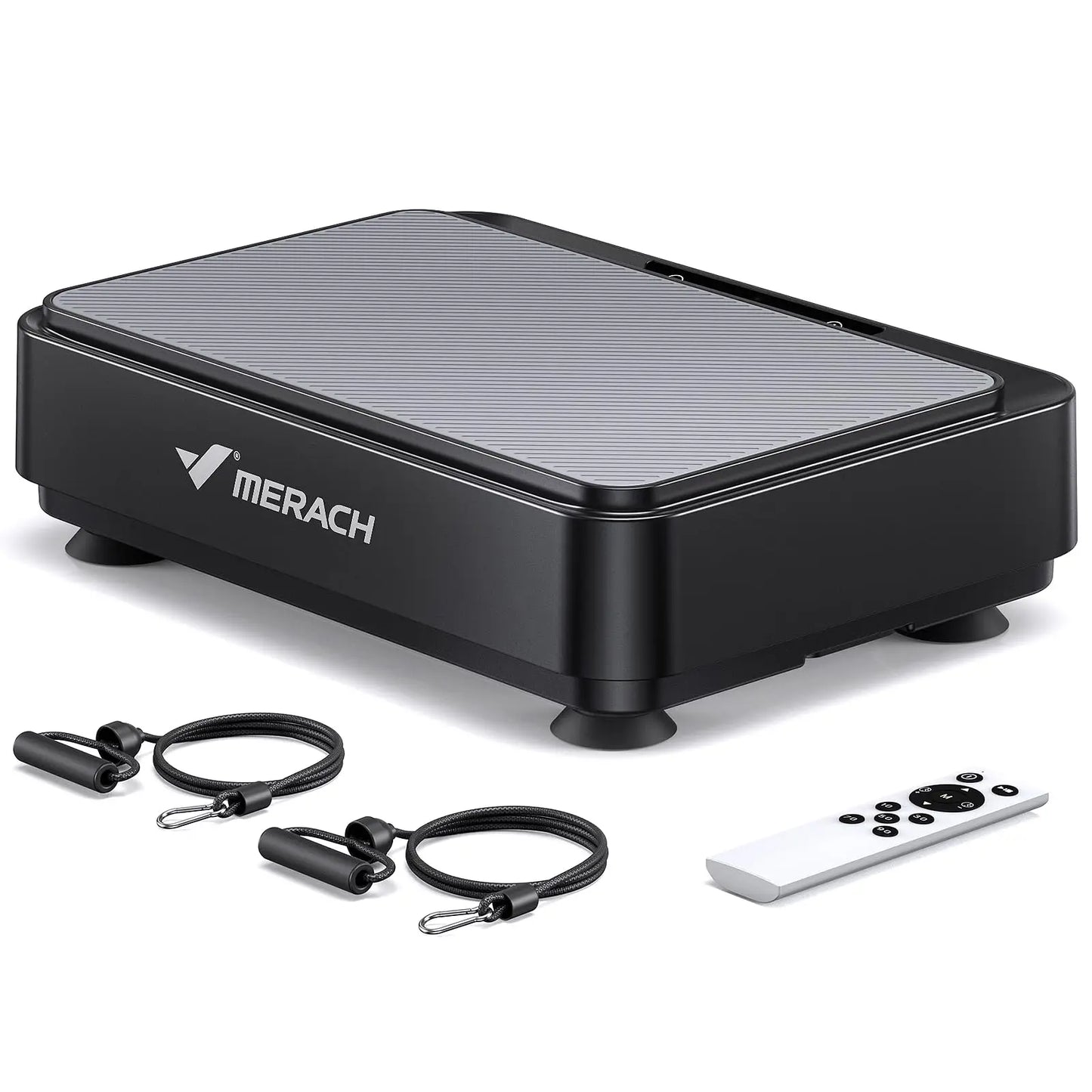 MERACH Vibration Plate Machine with LED Display & Resistance Bands