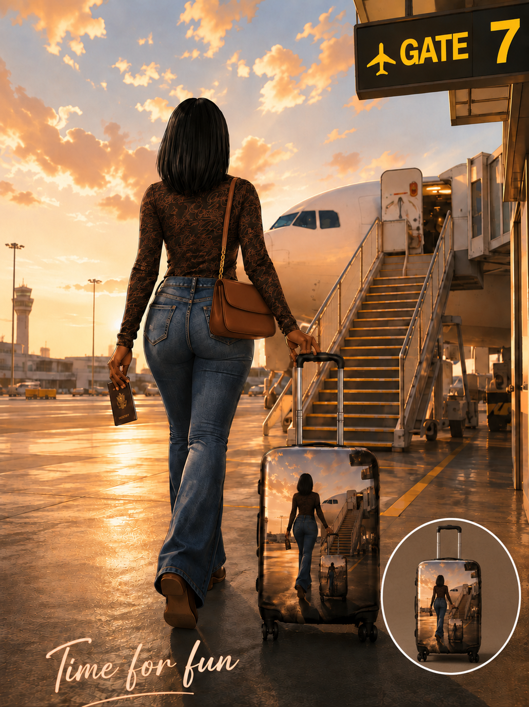 Personalized Travel Luggage Cover 2 — Inspired by your likeness