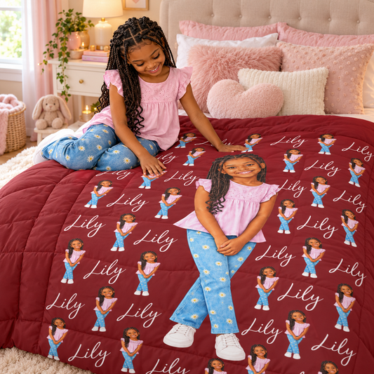 Personalized Children’s Comforter With Their Likeness and Name