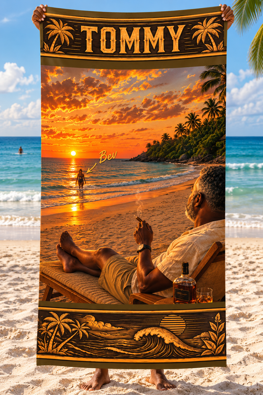 Personalized Beach Towel - Just watching my baby