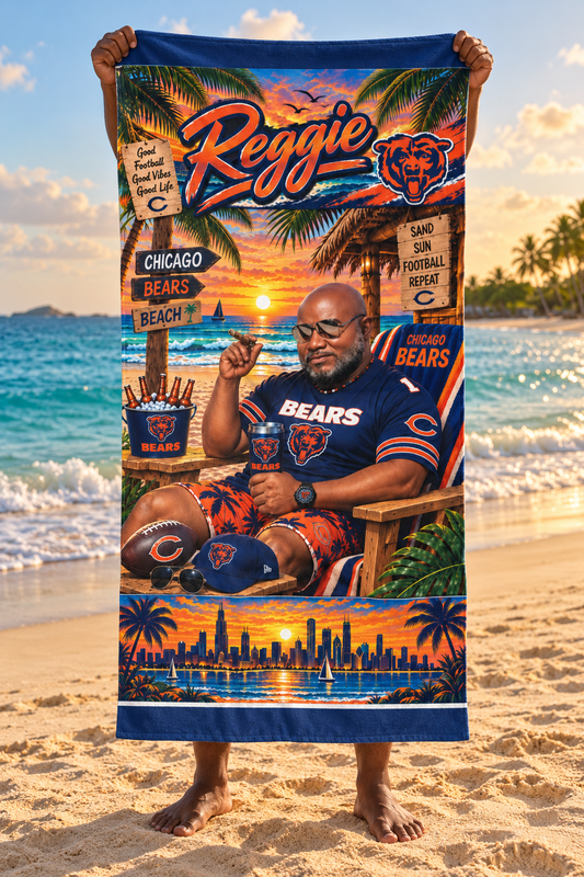 Personalized Sports Team Beach Towel With Your Likeness