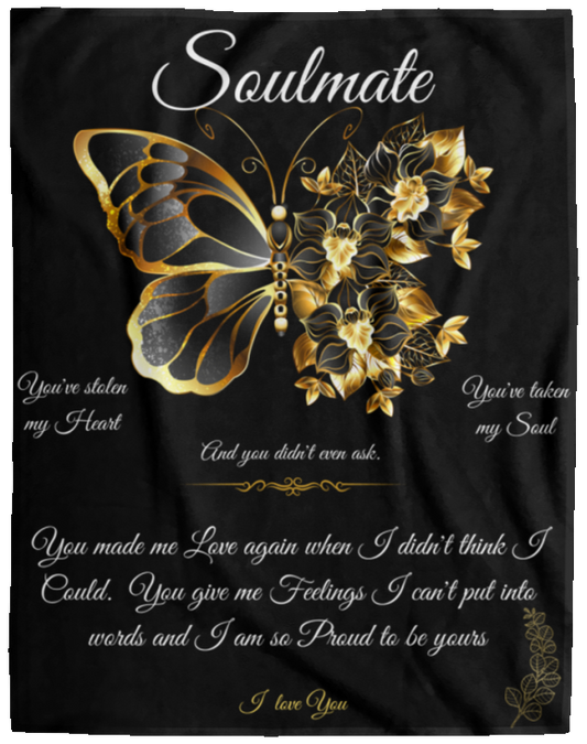 Soulmate - You Stole My Heart Blanket VPL Cozy Plush Fleece Blanket - 60x80
