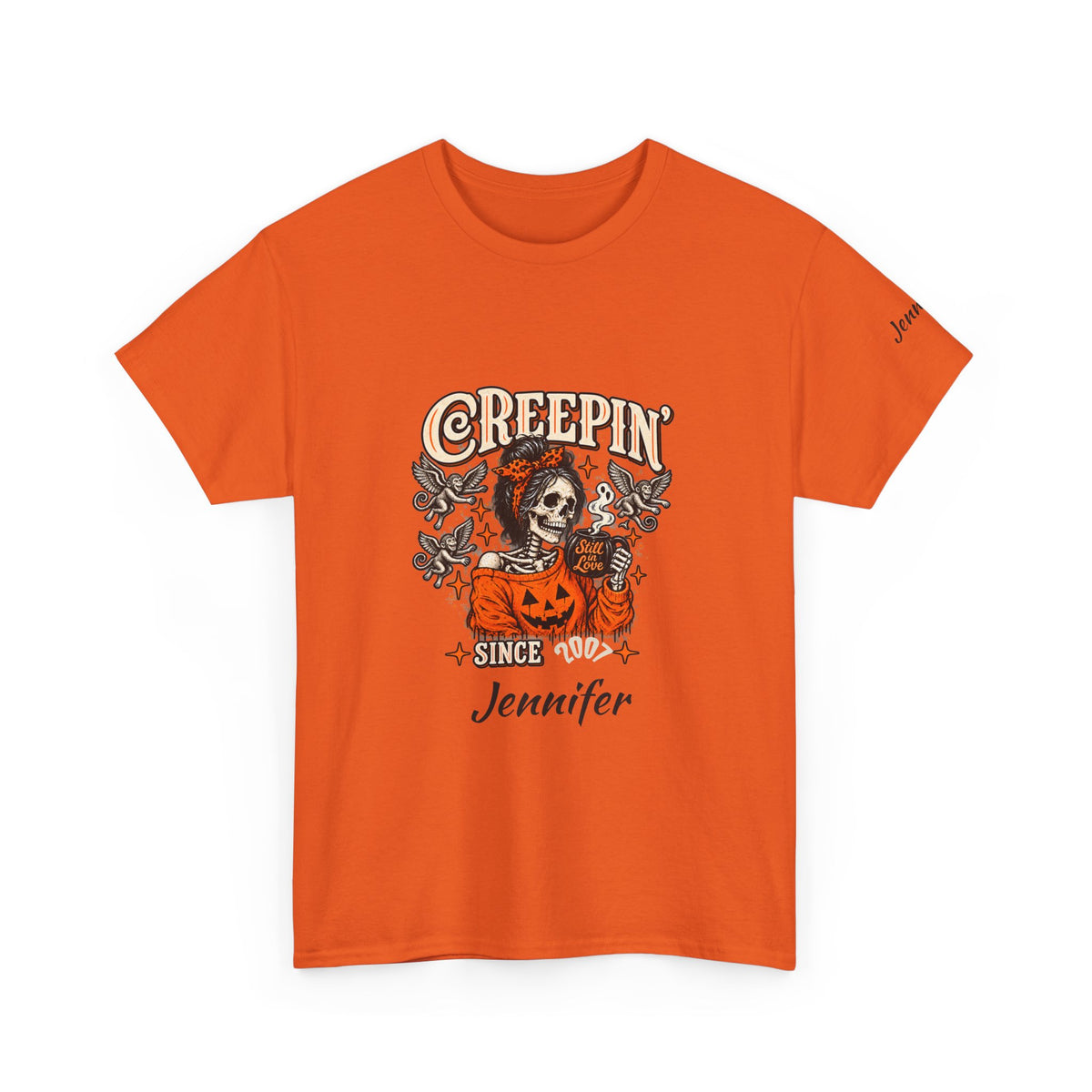 Personalized Creepin Together Skeleton Halloween T-Shirts