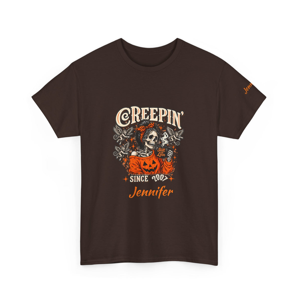 Personalized Creepin Together Skeleton Halloween T-Shirts