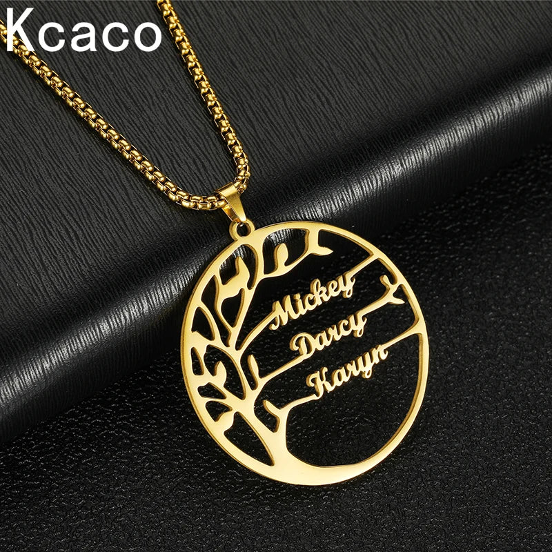Personalized Stainless Steel Tree of Life Necklace with Birthstone - Buy One Get One Free🔥