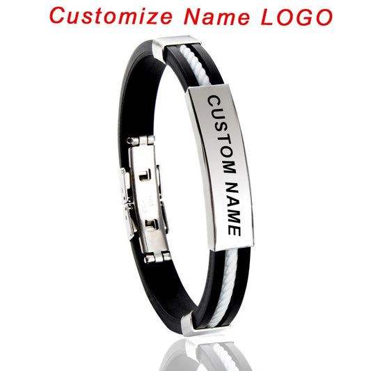 Engrave Silicone Bracelet Inscription Friendship Bracelets For Women Men - Buy one get one Free