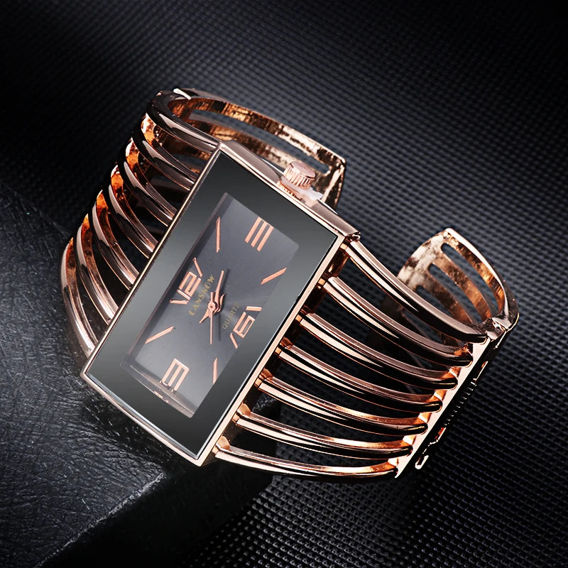 Luxury Rose Gold Bangle Bracelet Watch Women - BOGO Free 🔥