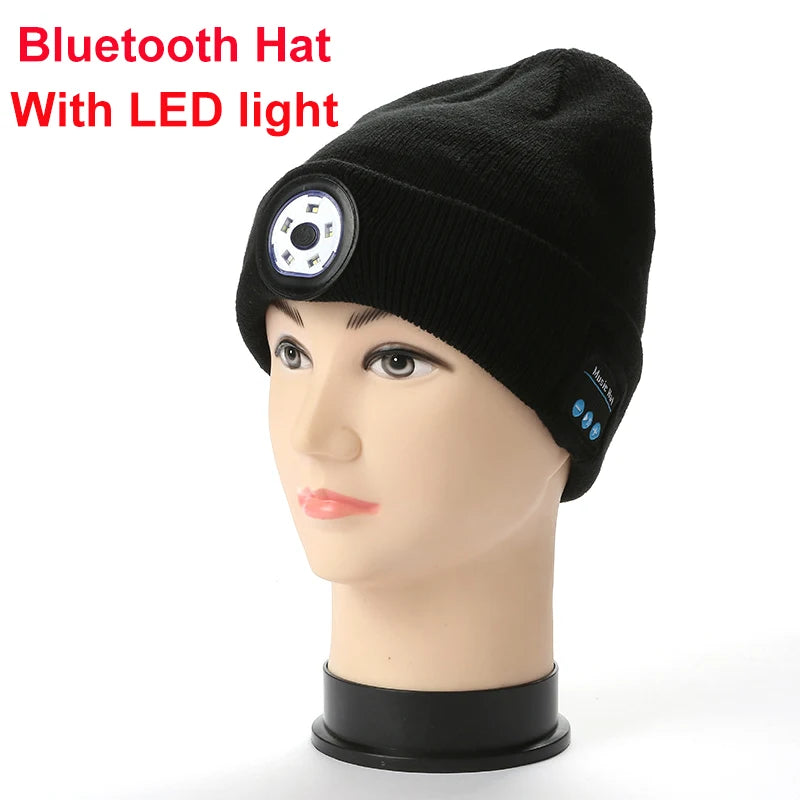 Rechargeable Bluetooth LED Beanie – Music & Hands-Free Calls - Buy One Get One Free 🔥