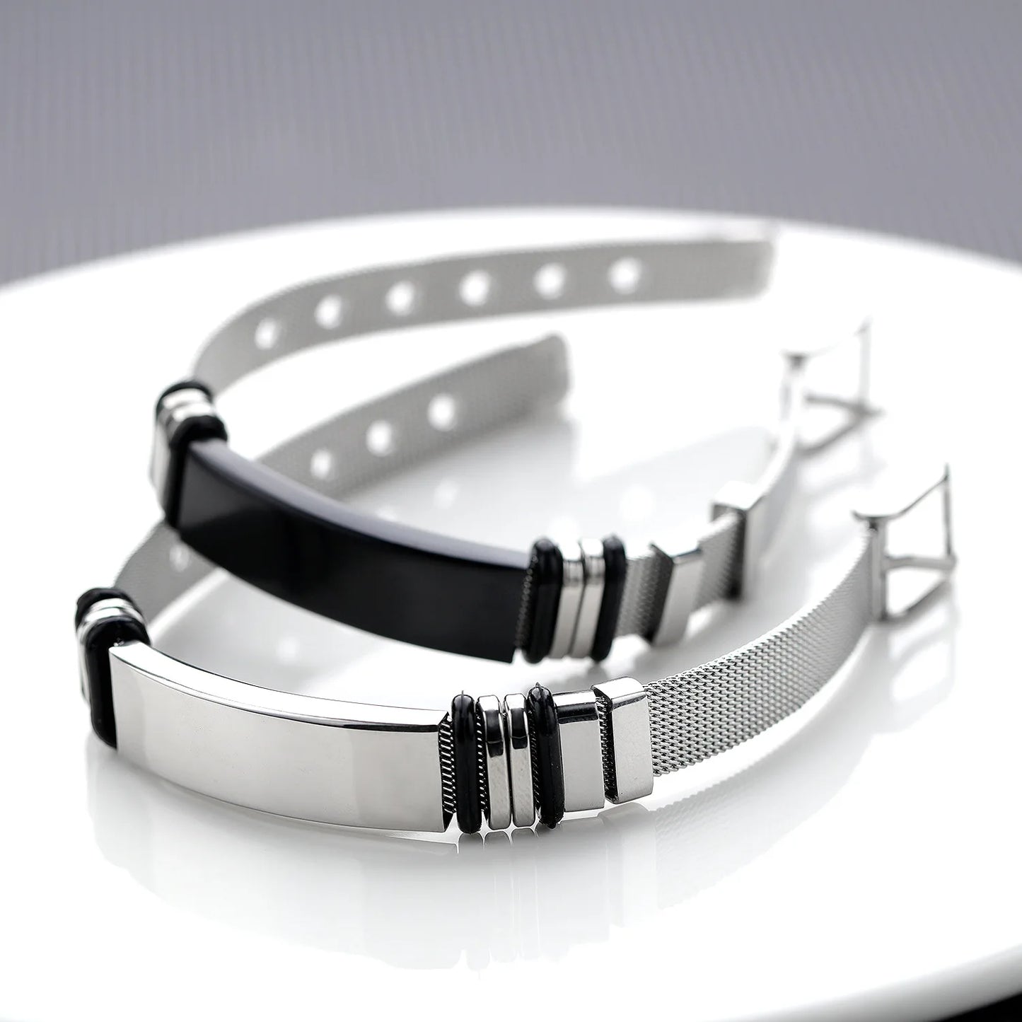 Engrave Stainless Steel Bracelet Men Bracelet -Buy one get One Free