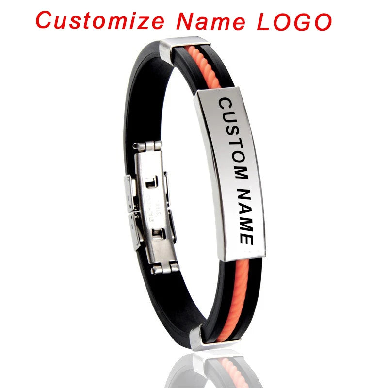 Engrave Silicone Bracelet Inscription Friendship Bracelets For Women Men - Buy one get one Free