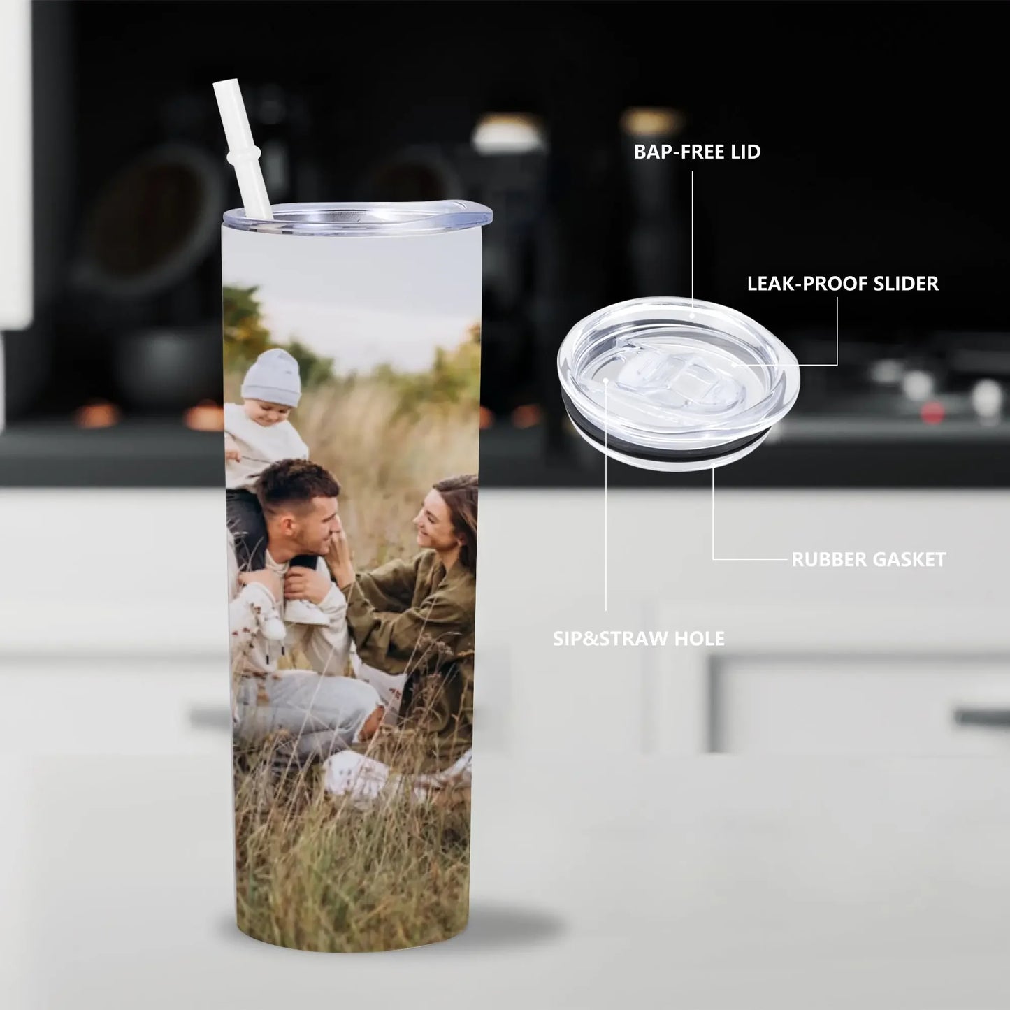 Personalized 5 Photo Thermos Cup Travel Cup