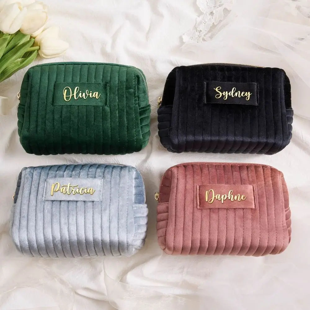 Personalized Velvet Makeup Bag Women - buy One Get One Free (While supplies last)