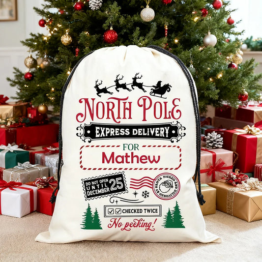 30x40cm Personalized name Santa bag custom Christmas bag - Buy One Get One Free🆓🔥