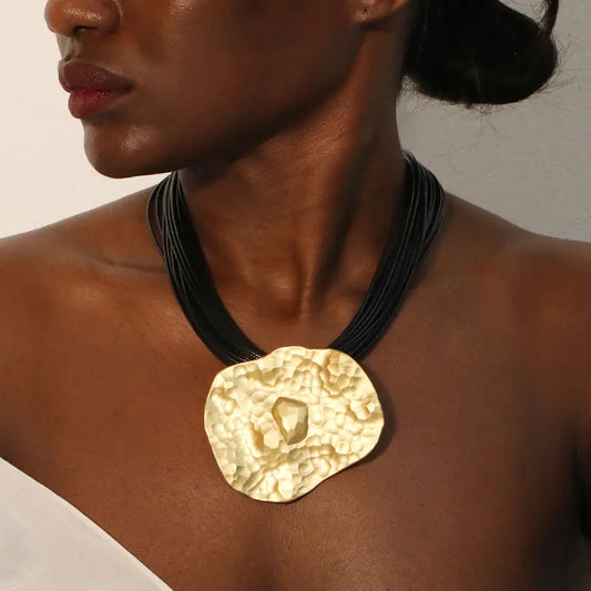 Vintage Necklace with Geometry Pendant for Women