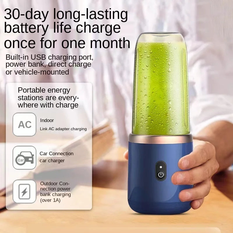 Portable Juicer Blender 400ml Electric Fruit Juicer USB Charging