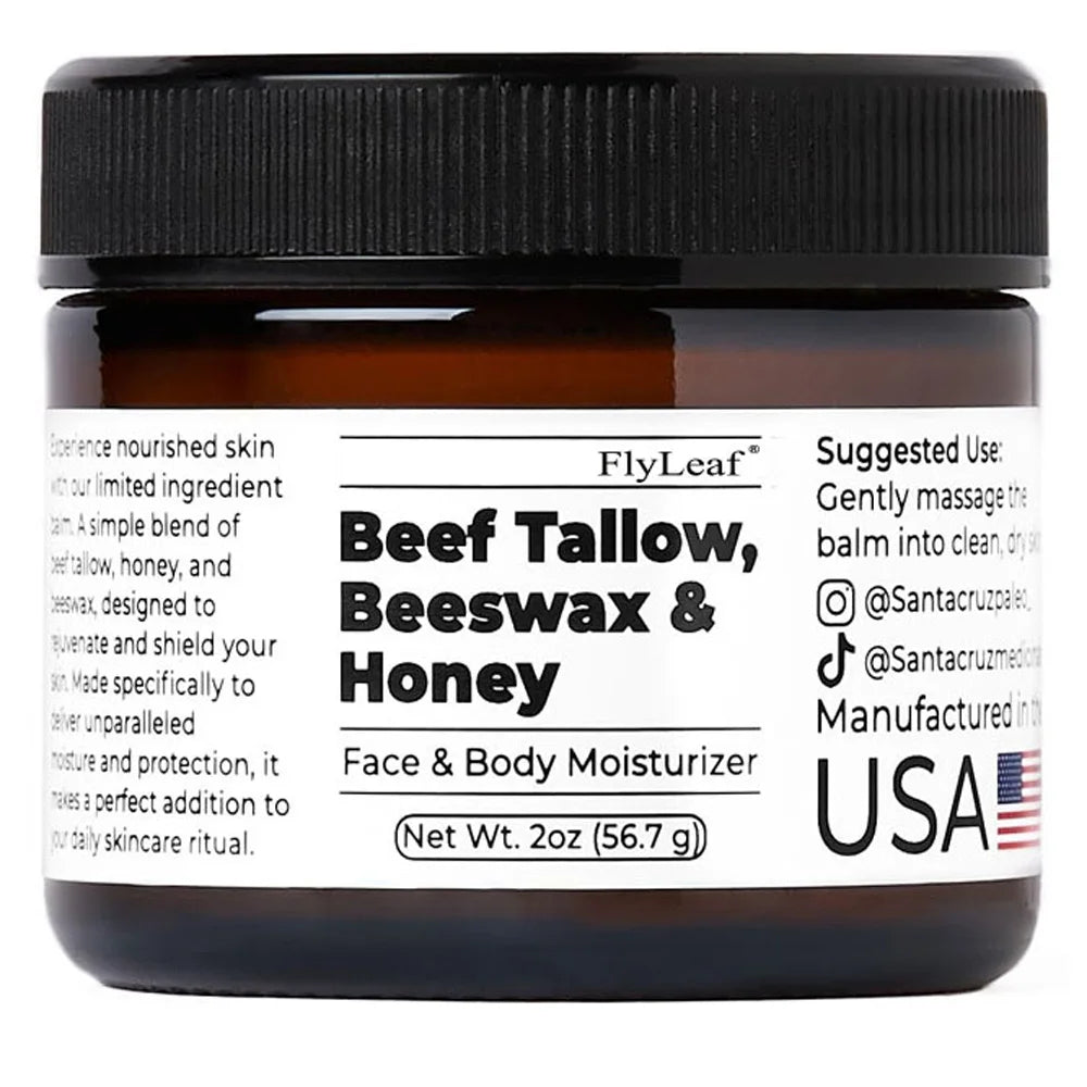 Whipped Beef Tallow And Honey Balm Moisturizing Face Cream.  Buy one Get one Free! Plus Free Shipping!