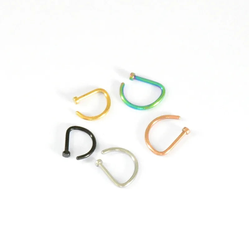 1pc Women Men Fake Piercing Nose Ring Earrings-Buy 2 get 1 free