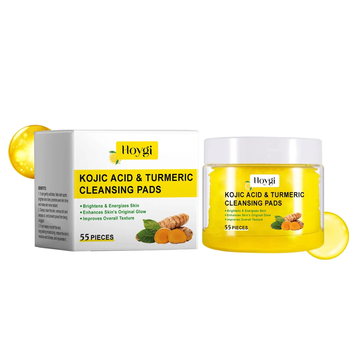 Turmeric Cleansing Pads Facial Exfoliating Makeup Removal