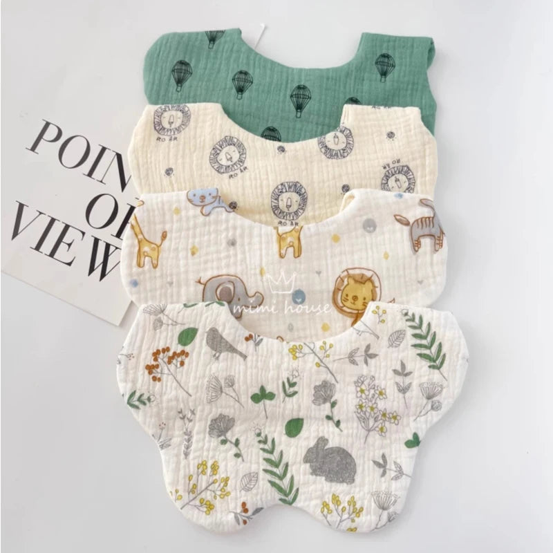 Baby Bibs Cotton Boys and Girls Bib Cute Print Newborn Burp Cloths - BOGO 🔥